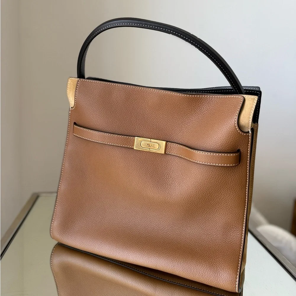 Like new Tory Burch Lee Radziwill Double tote bag - "Tigers Eye" - Picture 6 of 13